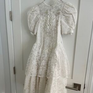 Nicole -Young Girl's White Flower Girl, Communion or Confirmation Dress- Size 10